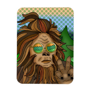 Ímã Pé-Grande Retroativo Pop Art Sasquatch