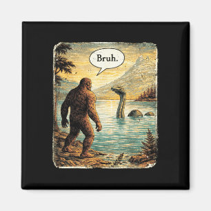 Imã Pé grande sasquatch monstro do lago ness engraçado