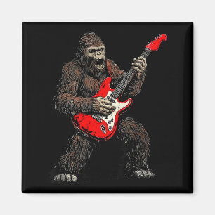 Imã Pé grande tocando guitarra banda de rock Sasquatch