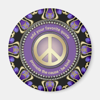 Imã PEACE Dourada Geometria Real SAY-T Mandala
