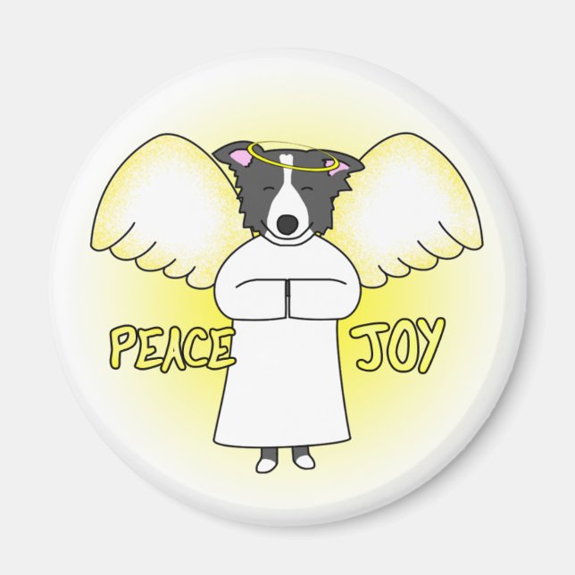 Imã Peace Joy Border Collie (Frente)