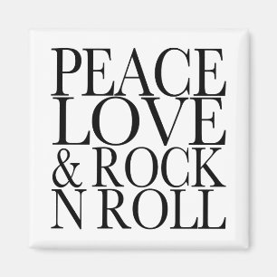 Imã Peace Love and Rock 'N Roll