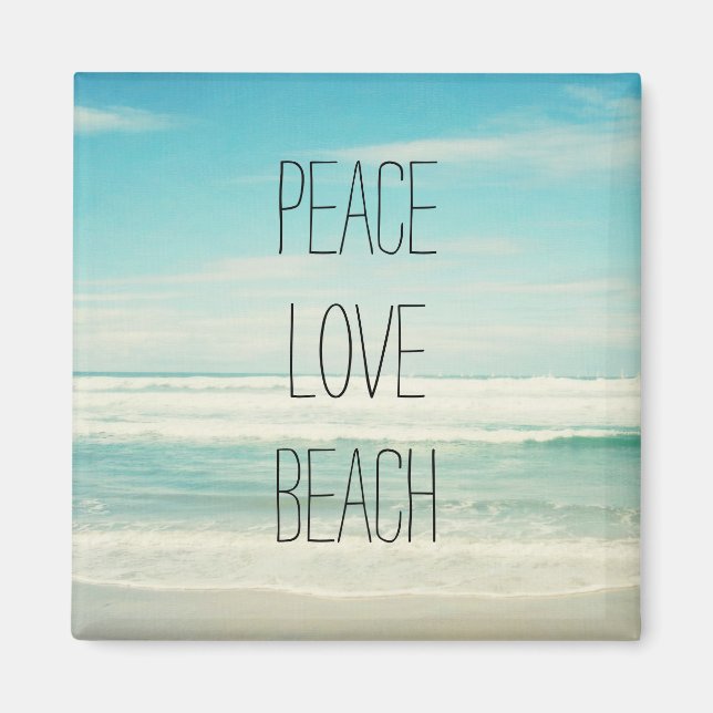Imã Peace Love Beach (Frente)
