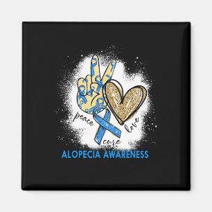 Imã Peace Love Cure Bleached Alopecia Sensibilização