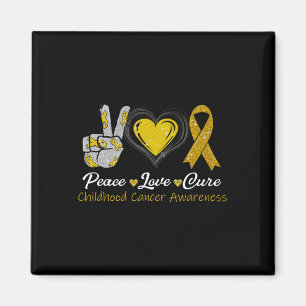 Imã Peace Love Cure - Consciência sobre Canceres na in
