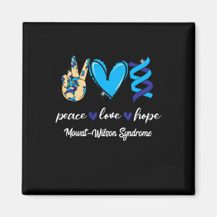 Imã Peace Love Cure Mowat-wilson Syndrome Blue Ribbon