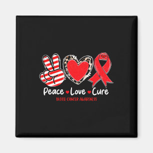 Imã Peace Love Cure Sangue Awarness Support 1