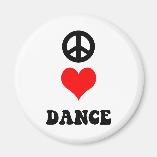 Imã Peace Love Dance (Frente)