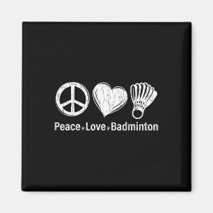 Imã Peace Love Dminton Encantado Esportivo Gráfico