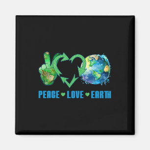 Imã Peace Love Earth Planet Happy 54 anos Env