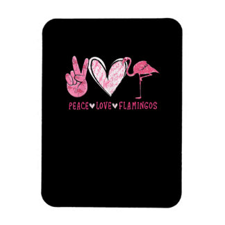 Ímã Peace Love Flamingo | Flamingo Lover