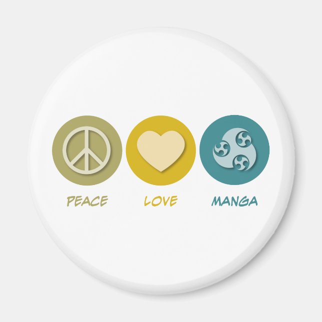 Imã Peace Love Manga (Frente)