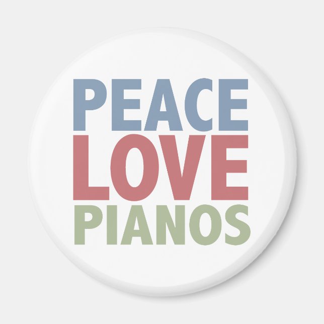 Imã Peace Love Pianos (Frente)
