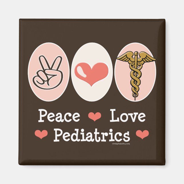 Imã Peace Love PM&R Magnet Physiatrary -... - Personal (Frente)