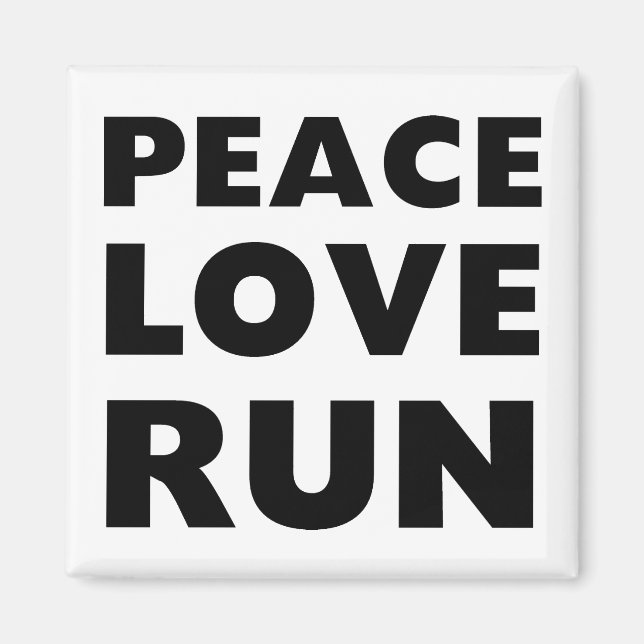 Imã Peace Love Run (Frente)
