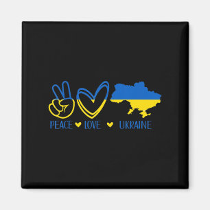 Imã Peace Love Ucrânia apoia a bandeira ucraniana Peac