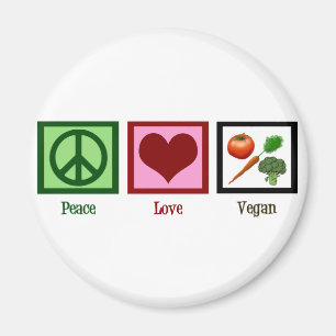 Imã Peace Love Vegan