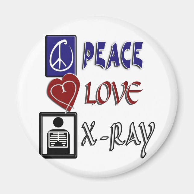 IMÃ PEACE LOVE XRAY (Frente)