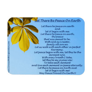 Ímã Peace-Prayer-Let-There-Be-Peace-On-Earth-PQ-0118-2
