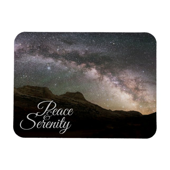 Ímã Peace & Serenity Mountain Night Sky (Horizontal)