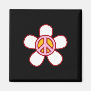 Imã PEACE SIGN LOVE 60s 70s Groovy Hippie Costume Hall
