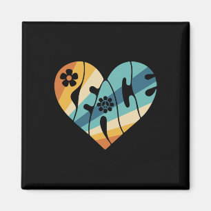 Imã PEACE SIGN LOVE 60s 70s Groovy Hippie Costume Hall