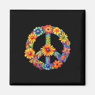 Imã PEACE SIGN LOVE 60s 70s Groovy Hippie Costume Hall