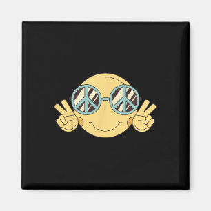 Imã PEACE SIGN LOVE 60s 70s Groovy Hippie Costume Hall