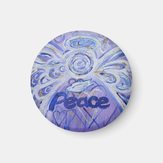 Imã Peace Word Art Guardian Angel Magnet (Frente)