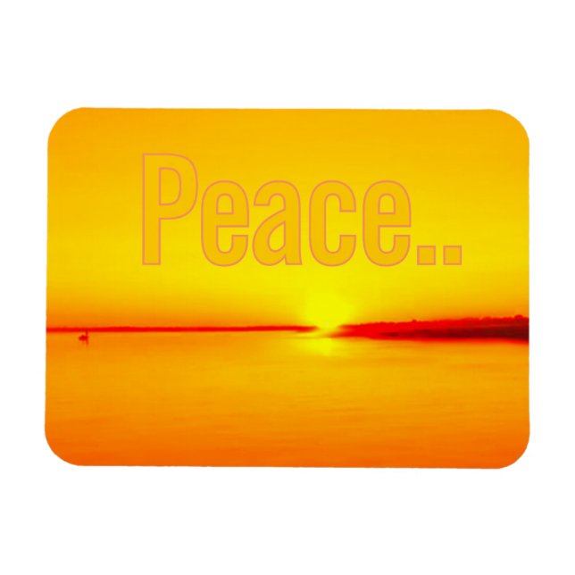 Ímã Peaceful Amber Sunset (Horizontal)