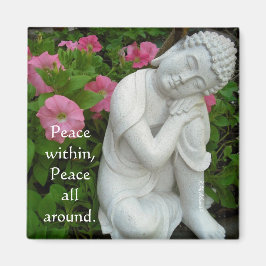 Imã Peaceful Buddha Garden Magnet – Editable Zen Text
