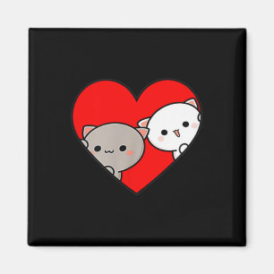 Imã Peach Cartoon Love Goma Cat Day Heart