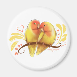 Imã Peach Faced Lutino Lovebird
