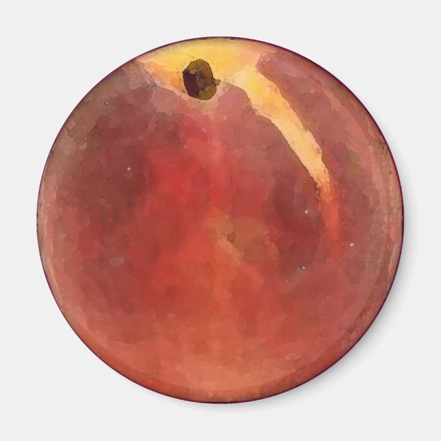Imã Peach Watercolor - Magnet (Frente)