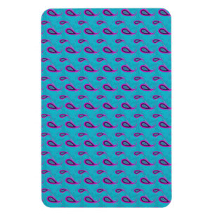 Ímã Peacock Blue Paisley