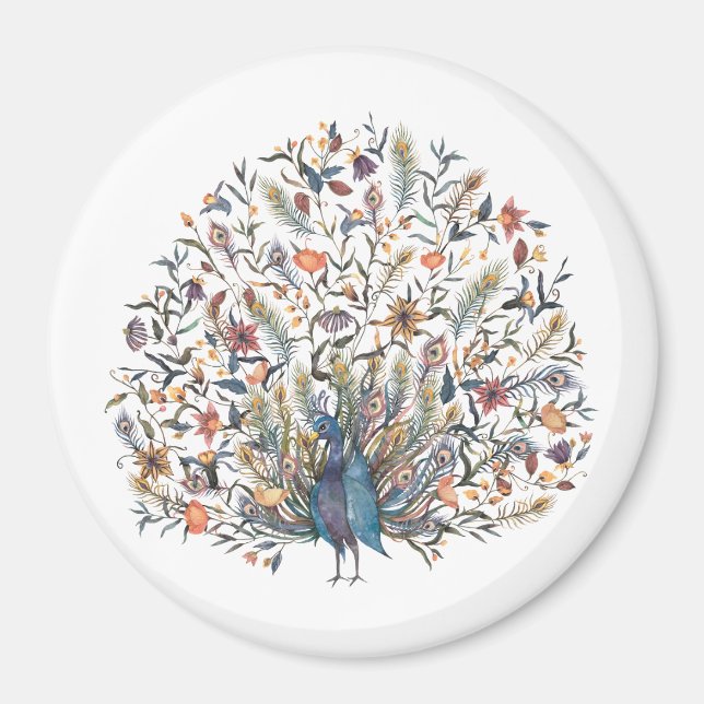 Imã Peacock de Aquarela (Frente)