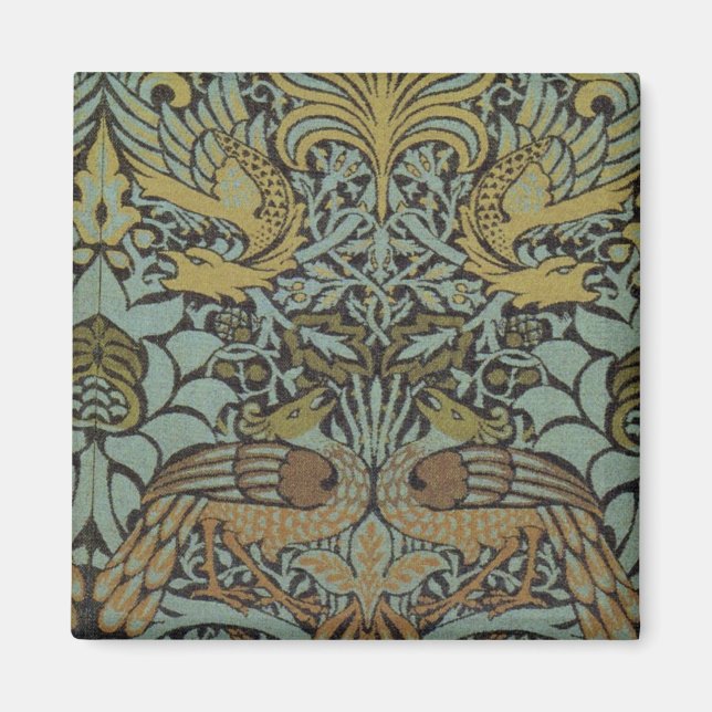 Imã Peacock e Dragon (por William Morris) (Frente)