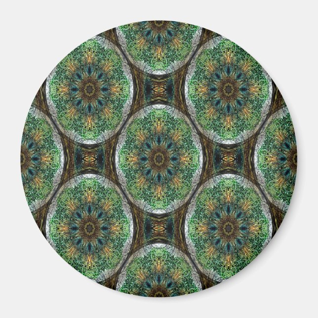 Imã Peacock Feather Mandala..... (Frente)