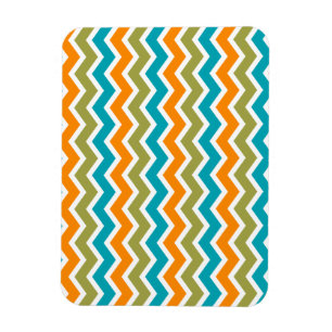 Ímã Peacock Vibrant Tribal Zigzag
