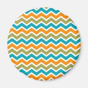 Imã Peacock Vibrant Tribal Zigzag