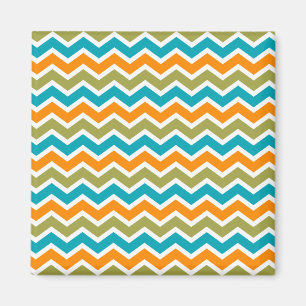 Imã Peacock Vibrant Tribal Zigzag