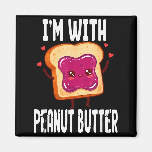 Imã Peanut Butter Jelly Matching Couples Halloween Fun (Frente)