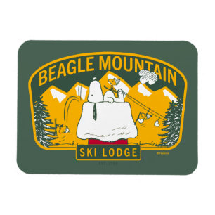 Ímã Peanuts Beagle Mountain Ski Lodge
