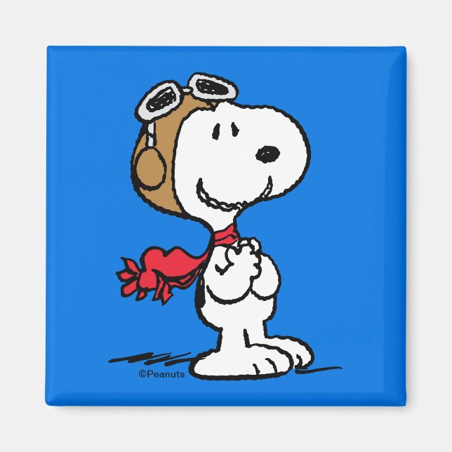 Imã Peanuts | Snoopy The Flying Ace (Frente)