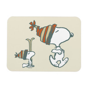 Ímã Peanuts Snoopy & Woodstock Ski Trip