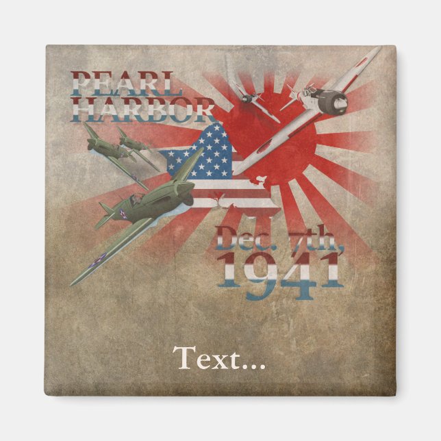 Imã Pearl Harbor 7 de dezembro de 1941 Ímã (Frente)