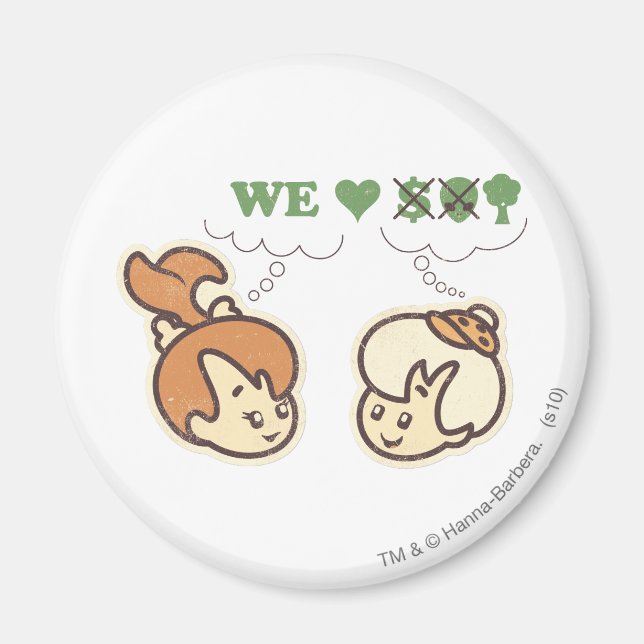 Imã PEBBLES™ e Bam Bam ama Natureza (Frente)