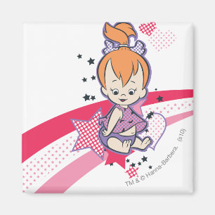 Imã PEBBLES™ no arco-íris rosa