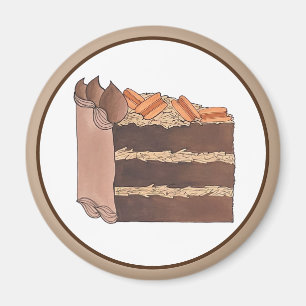 Imã Peça de Festa de aniversário de Bolo de Chocolate 
