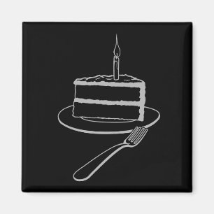 Imã Peça Exquisita de Design de Bolo, Aniversário ou E